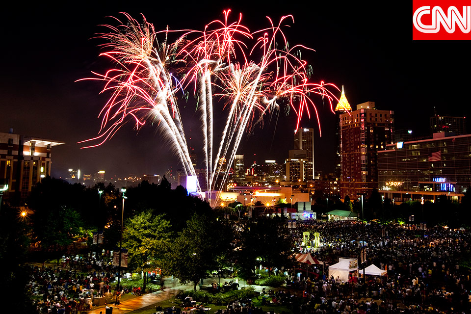 Fourth of July Fireworks Centennial Olympic Park Josh D. Weiss